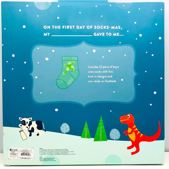 NEW 12 Days of Socks for Kids size 2-5T - Picture 2 of 3